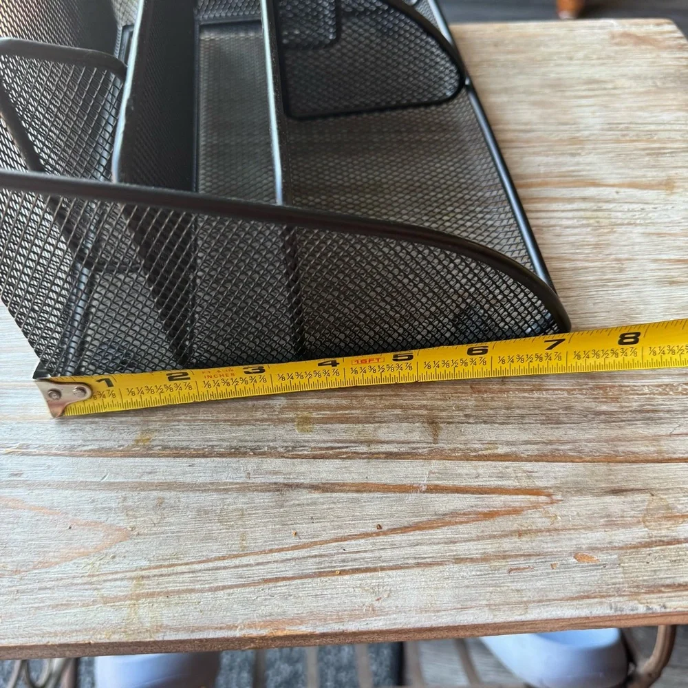 Sleek Black Mesh Makeup Organizer